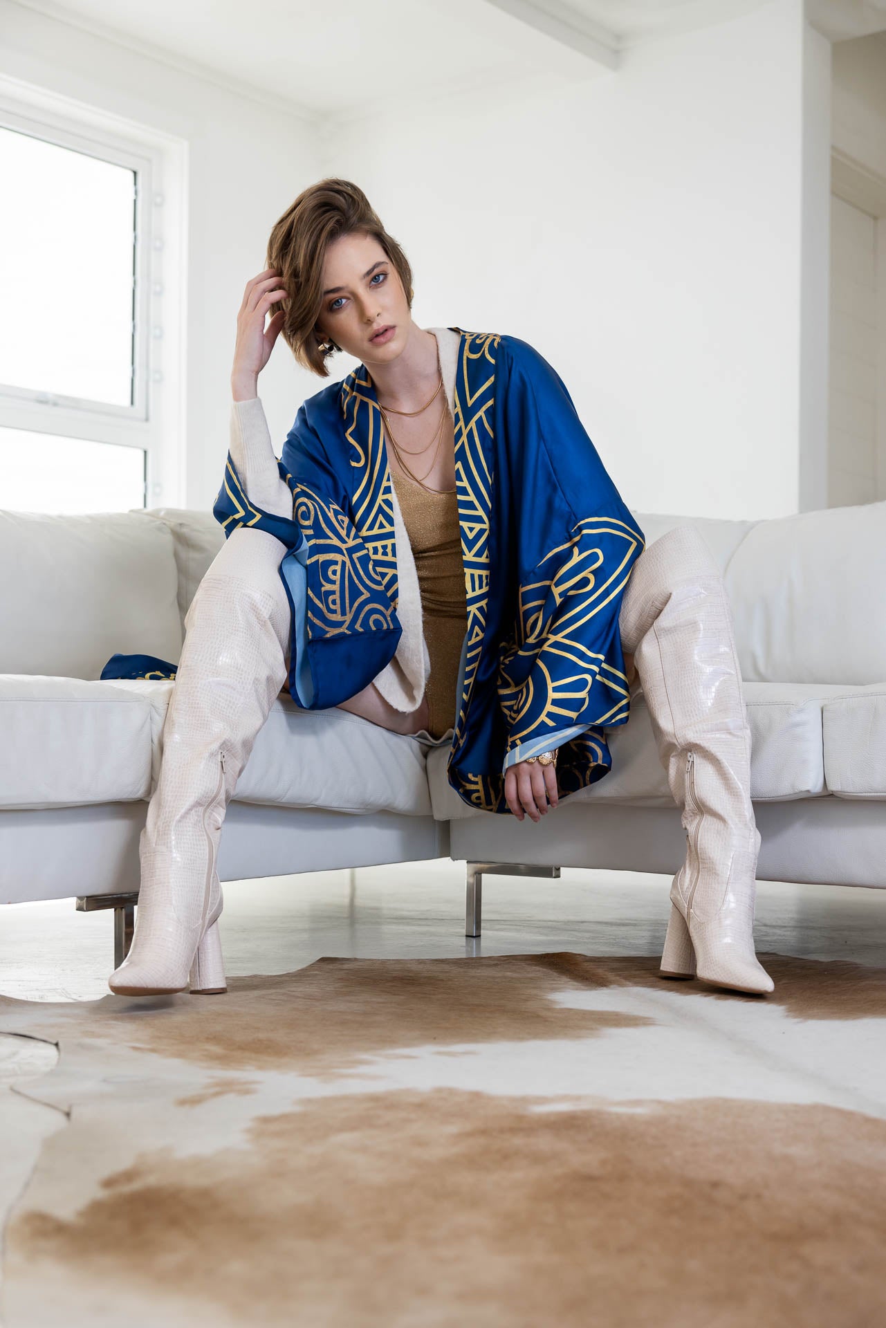 Flow Kimono: Blue